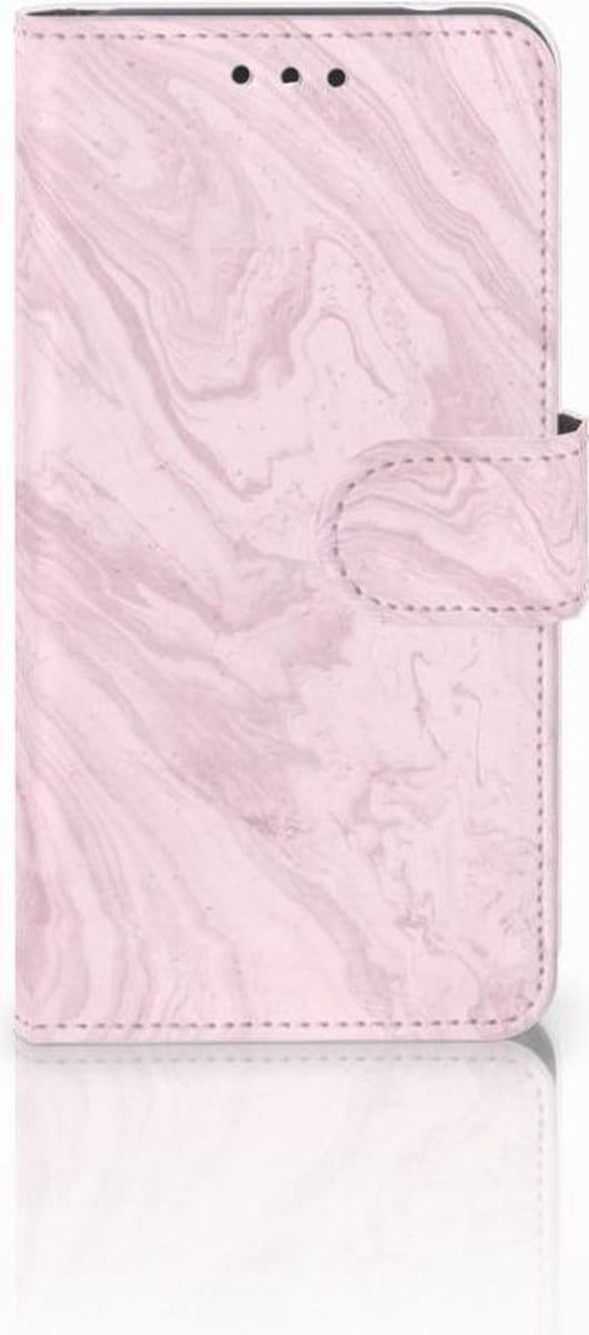 Nokia 2 Bookcase Marble Pink - Origineel Cadeau Vriendin