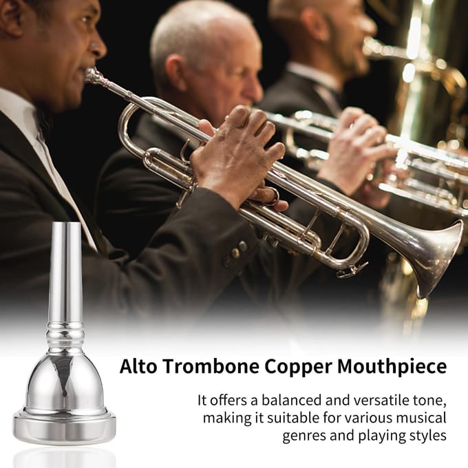 Alt Trombone Koperen Mondstuk Mondstuk 6.5AL zilver