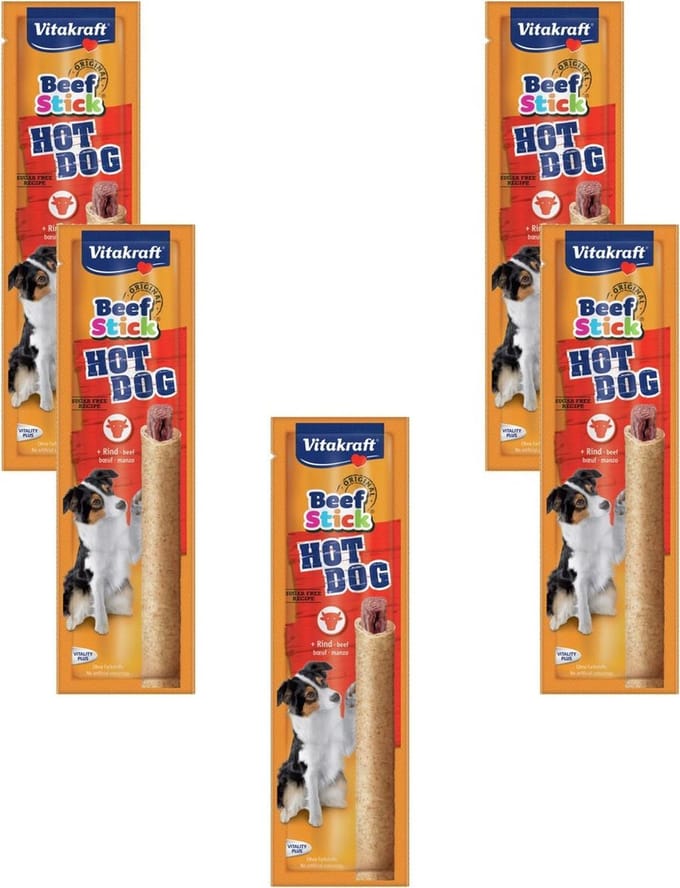 Vitakraft Beefstick Hot Dog Rund - Hond - Snack - 5 x 30 gr