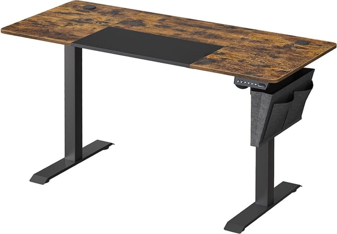 MAZAZU - Bureau - Elektrisch verstelbaar - Vintage Bruin - 60x140x72-120