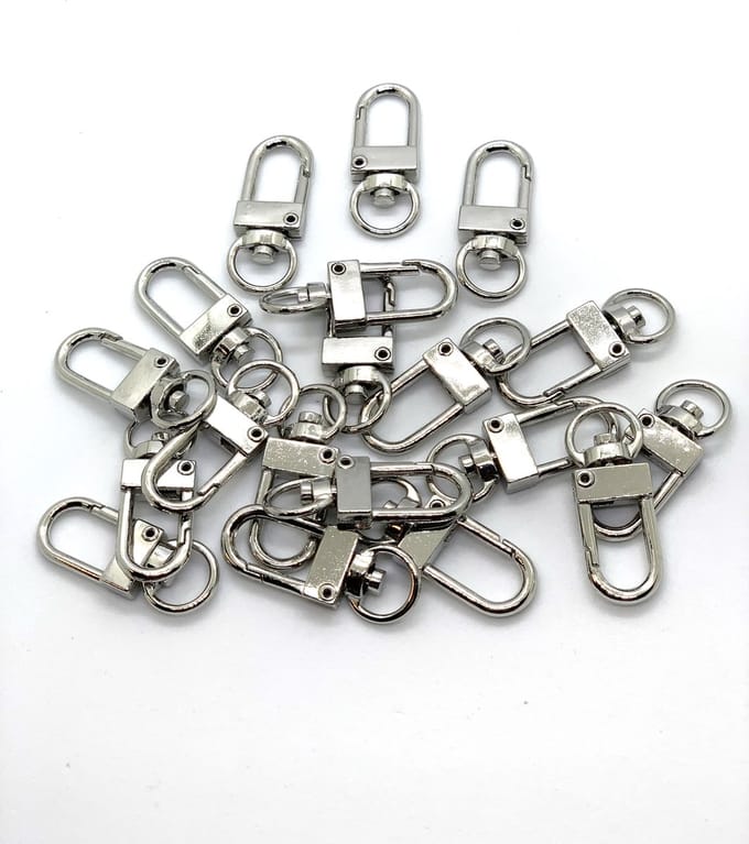 Multifunctional Sluitingen, 32 mm, platinum , 100 pcs/ bag, platinum