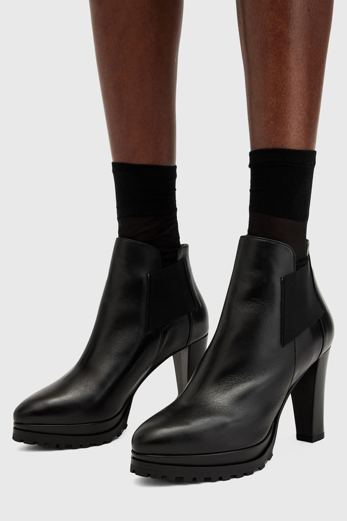 AllSaints Sarris Boot Black Maat: 41 | Laarzen Outlet | Dames | Zwart