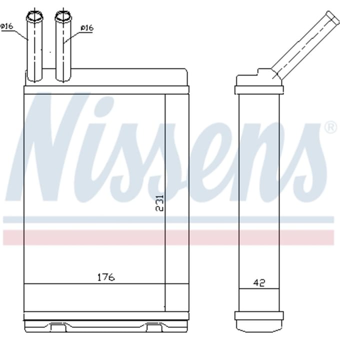 Warmtewisselaar, interieur verwarming NISSENS 73642