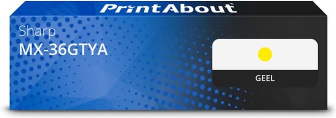 PrintAbout huismerk Toner MX-36GTYA Geel Extra hoge capaciteit Geschikt voor Sharp