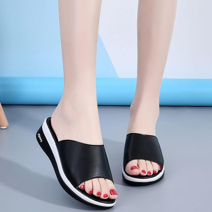 Dames Zomermode Vrije tijd Vismond Sandalen Dikke bodempantoffels 35 wit