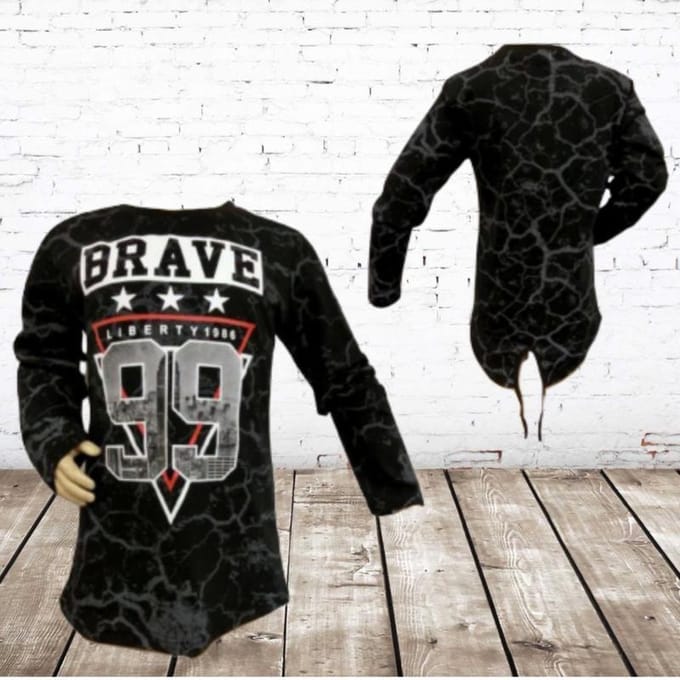 Jongens longsleeve Brave 99 zwart - Zwart - 98/104