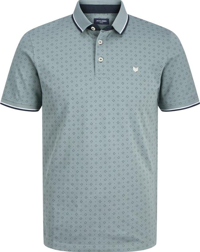 JACK&JONES - JPRPAULOS PLAY AOP BLU. SS POLO - Heren - Polo's