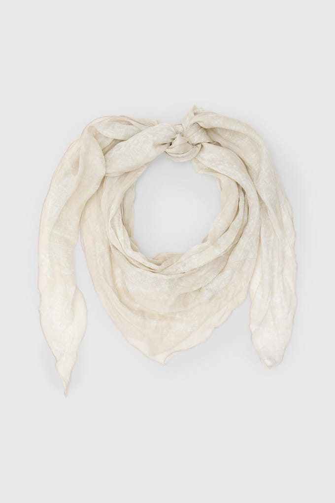 John Varvatos Paisley Motif Diamond Scarf Chalk Maat: OS | Handschoenen Outlet | Heren | Ecru