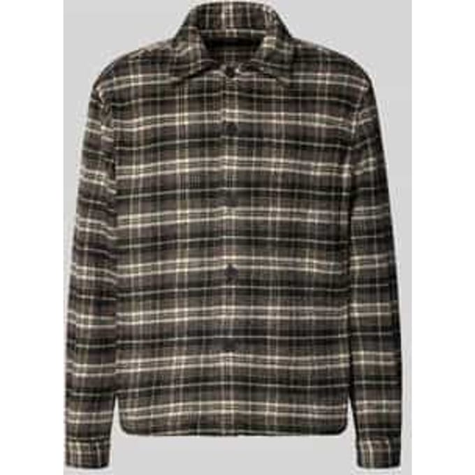 Regular fit overhemdjack met kentkraag