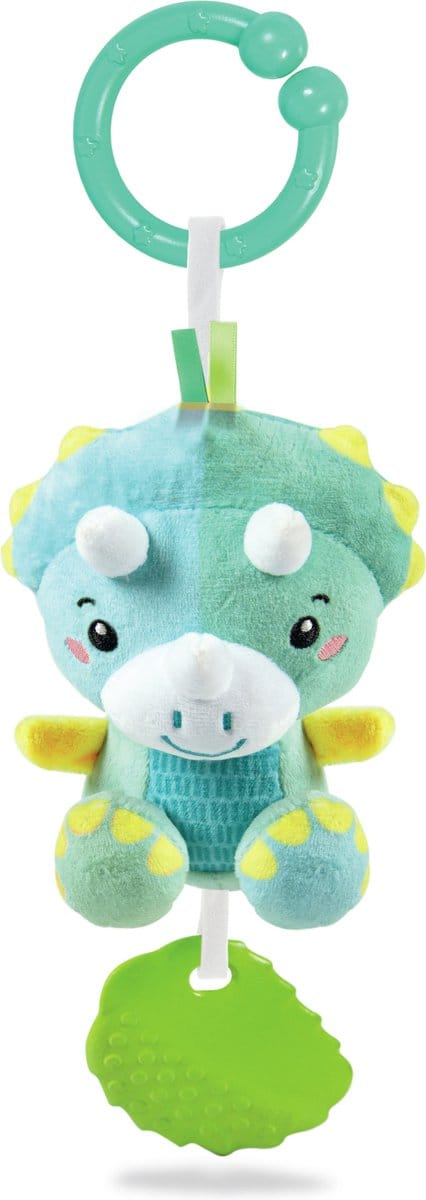 Clementoni Rammelaar Dino Junior 25 Cm Pluche Groen/blauw
