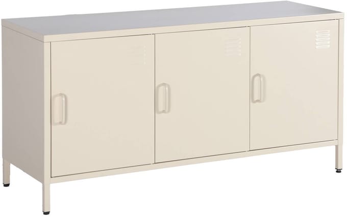 sweeek - Industrieel tv-meubel metaal 3 deuren 120cm - alabama