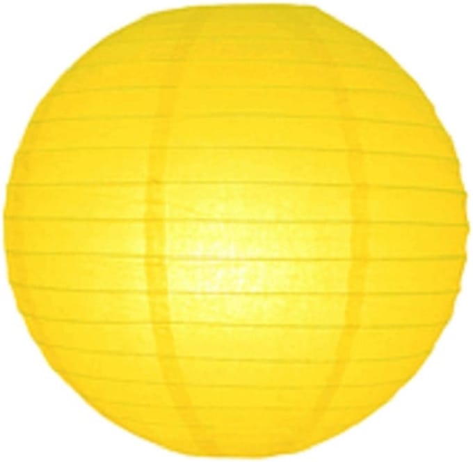 5 x Lampion geel 75 cm