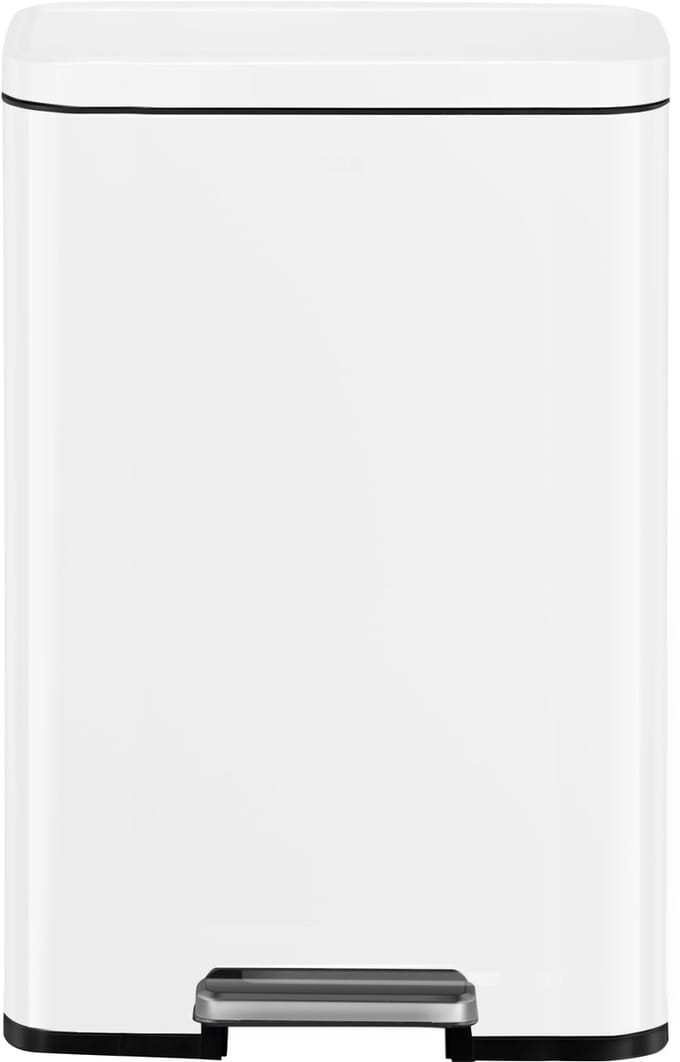 EKO - Madison Pedaalemmer 50 liter - Stainless Steel Plastic - mat wit - Prullenbak