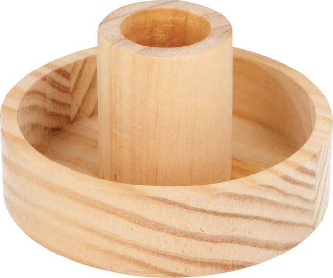 Houten kaarsenhouder rond 9 cm - Artemio