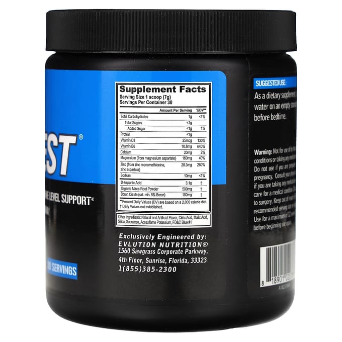 EVLution Nutrition, EVLTest, Framboise Bleue, 7,4 oz (210g)