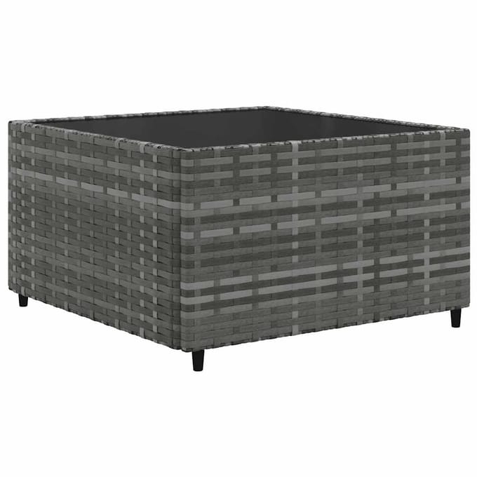 vidaXL - 5-delige - Loungeset - met - kussens - poly - rattan - grijs