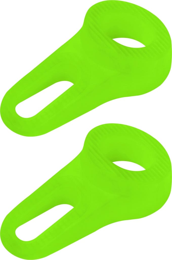 Deltafix Block it Deurwig - 2x - fluor groen - TPE kunststof - 12 x 3,8 cm - deurstopper