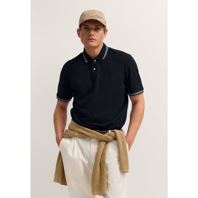 Bugatti Herren Polo Modern Fit van puur katoen