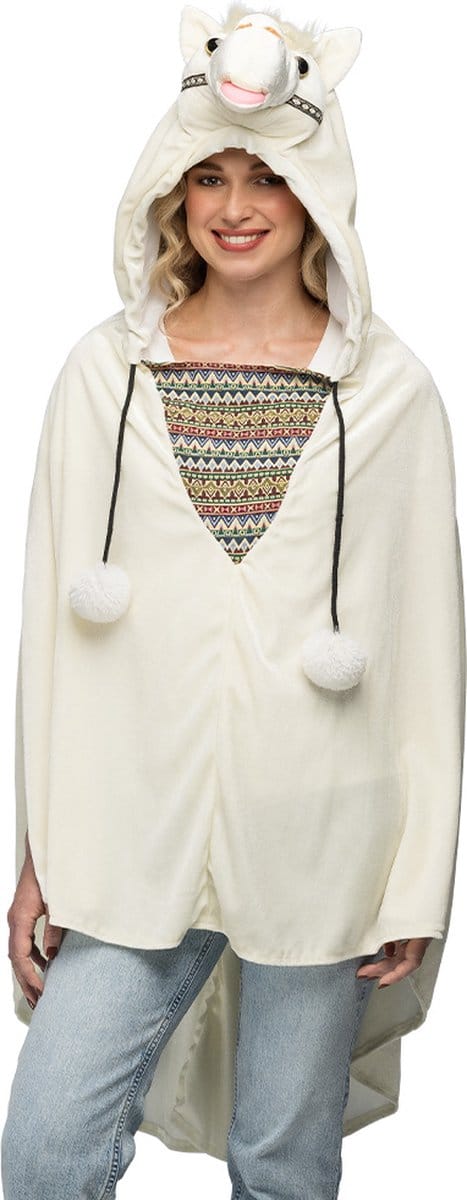 Boland - Poncho Llama - Volwassenen - - Dieren - Alpaca