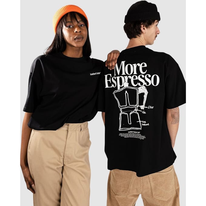 Another Cotton Lab More Espresso T-Shirt zwart