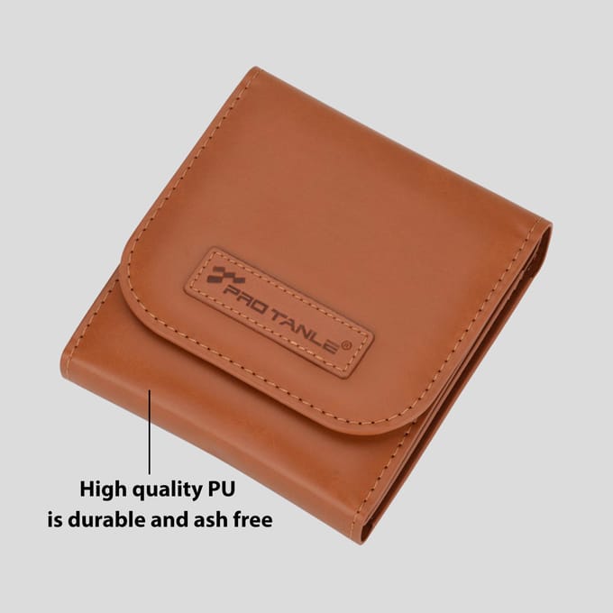 PRO TANLE 5 Zakken Filtertas Filter Opbergtas Lensfilter Etui Filter Draagtas Filter Pouch bruin