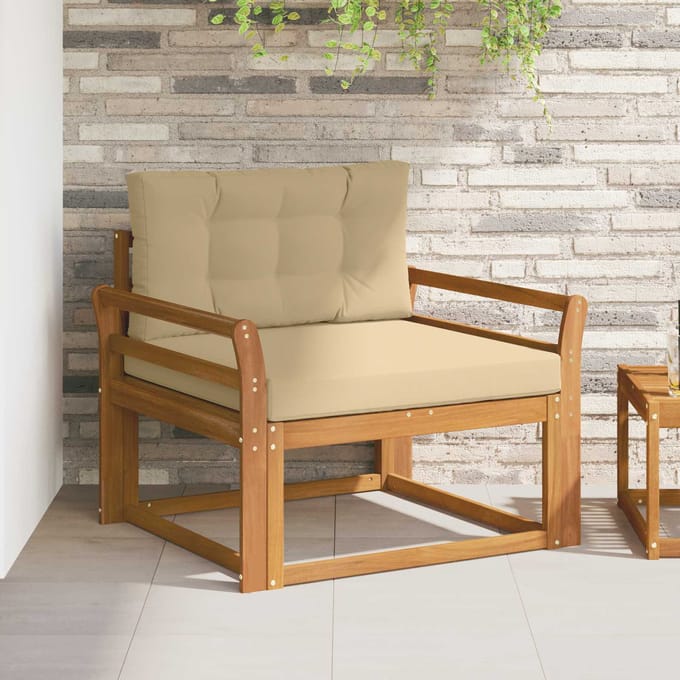 vidaXL - Buiten - Midden - Sofa - Naturel
