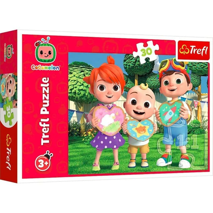 Trefl puzzel - Cocomelon cartoon - 30 stukjes - kleurrijk kinderspel.