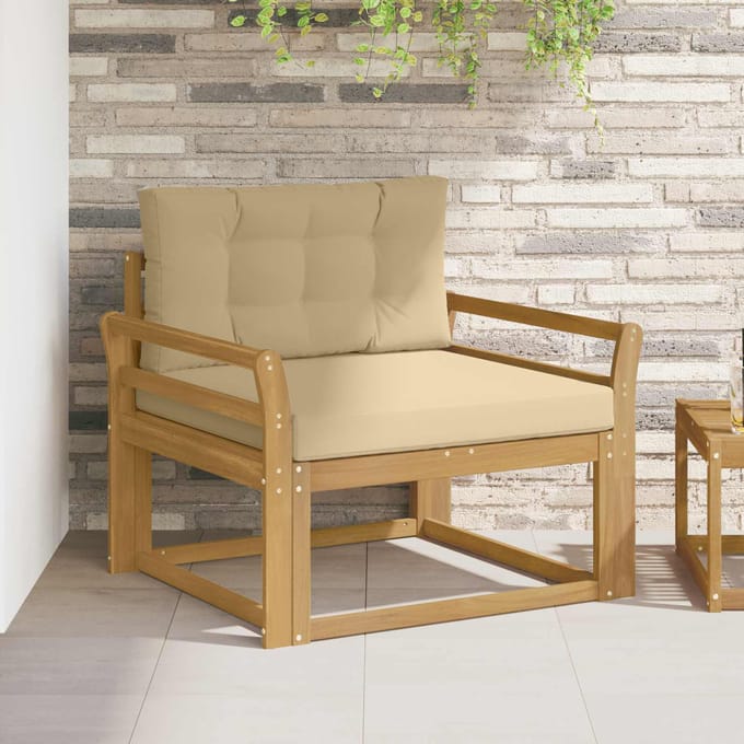 vidaXL - Buiten - Midden - Sofa - Polyester - Wit