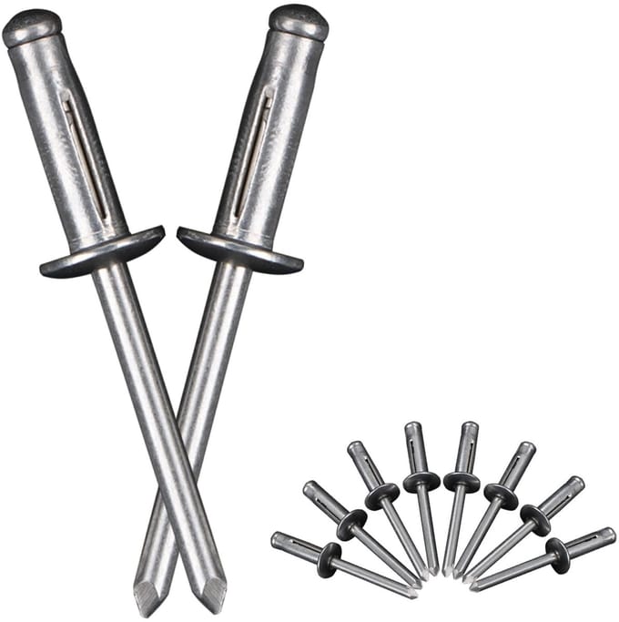 Blindklinknagels 100 stuks - Koepelkopklinknagels - Aluminium - 4,8