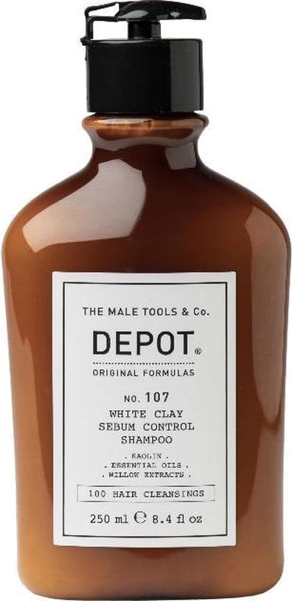 Depot 107 White Sebum Control Intensive Shampoo 250ml - Voor Vet haar