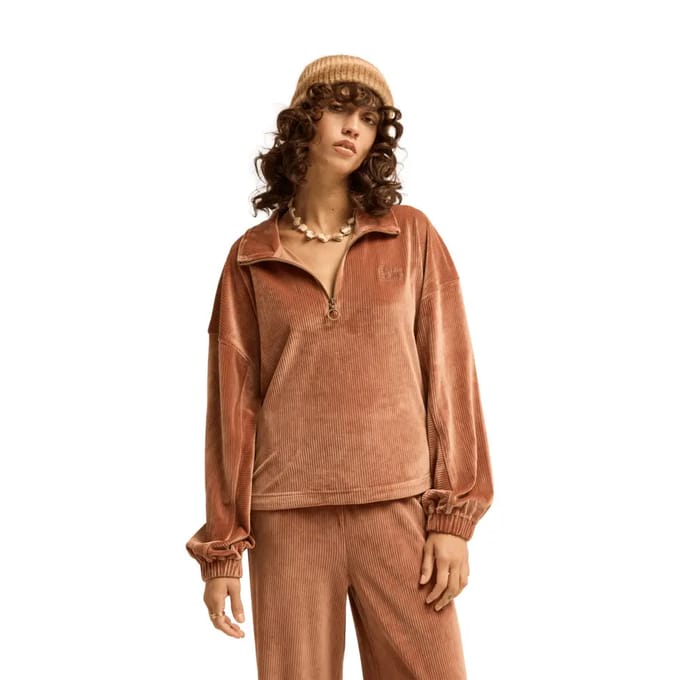 Billabong Coffee Time Half-Zip Sweater bruin