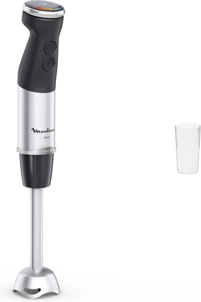 Moulinex DD6718 blender Staafmixer 1000 W Zwart, Roestvrijstaal