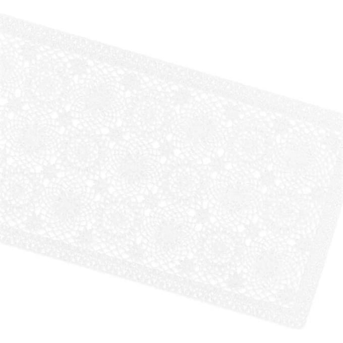 Unique Living | tafelloper amira vinyl 40x150cm white