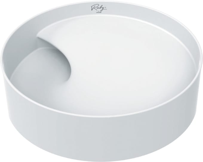 Creavit Ruby RB141 Waskom – Opbouw – Keramiek – 40x11x40 cm – Glanzend Wit