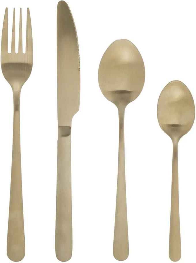 Secret de Gourmet Bestekset Green Harmony - 48-delig - RVS - goud