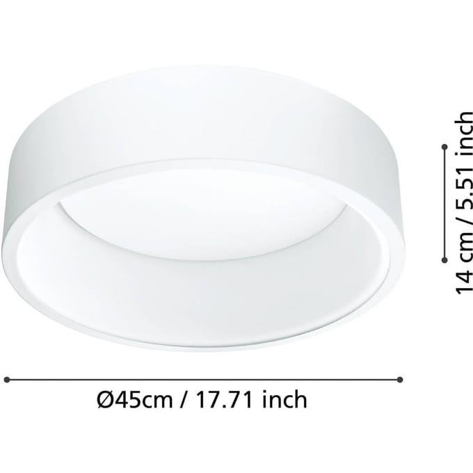 Stars of Light LED plafondlamp Marghera, wit, Ø 45 cm