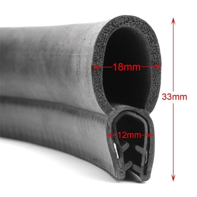 3M Zwart Auto Auto Deur Motor Rand Randafwerking Afdichtingsrubber Strip Weerstrip black