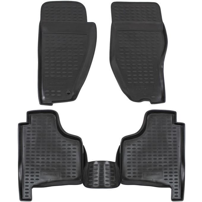 Tapis De Sol En Caoutchouc 3D - J&J AUTOMOTIVE - Dodge Nitro 2007-2011 - Noir - Sur Mesure - Antidérapant noir