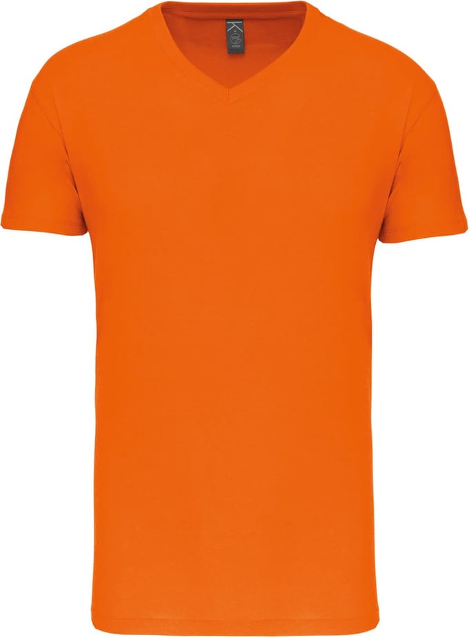 Kariban Heren-t-shirt BIO150IC V-hals K3028IC - orange - S