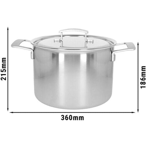DEMEYERE INDUSTRY 5 - Kookpan met deksel - Ø 240mm - RVS