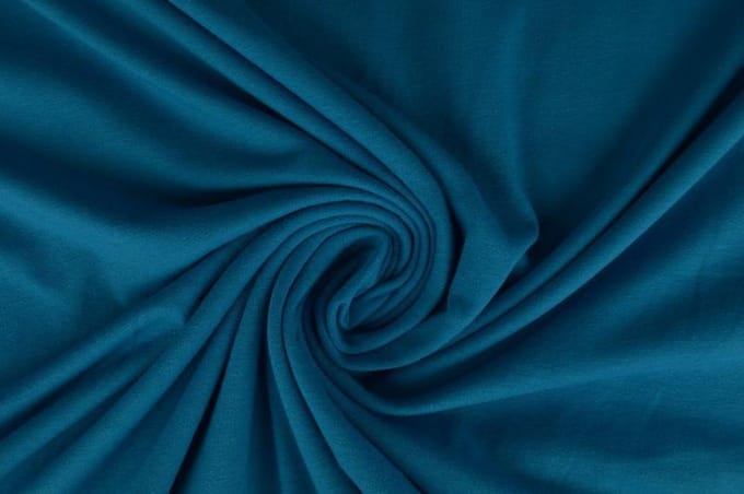 Katoen tricot stof - Petrol - 10 meter