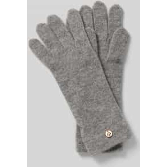 Kasjmier handschoenen met labelapplicatie