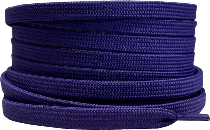 Platte schoenveters 8mm polyester Paars 90cm
