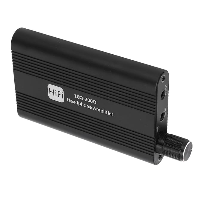Draagbare HiFi-hoofdtelefoonversterker Volumeregeling Basregeling Oplaadbare 3,5 mm HiFi-oortelefoon