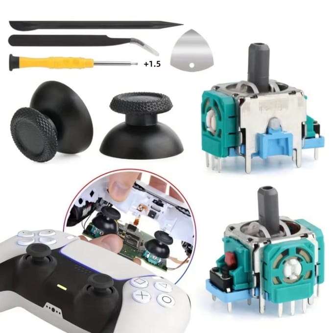 DrPhone StickFix ProX 8-in-1 Joystick Reparatie Set – PS5 Controller – Analoge Stick Module – Thumbsticks – Complete Toolkit