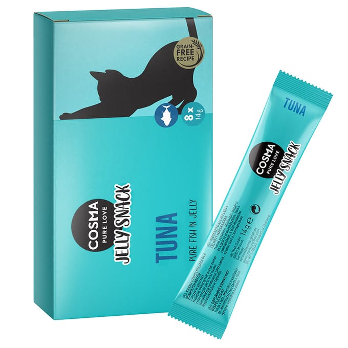8x14g Tonijn Jelly Snack Cosma Kattensnacks