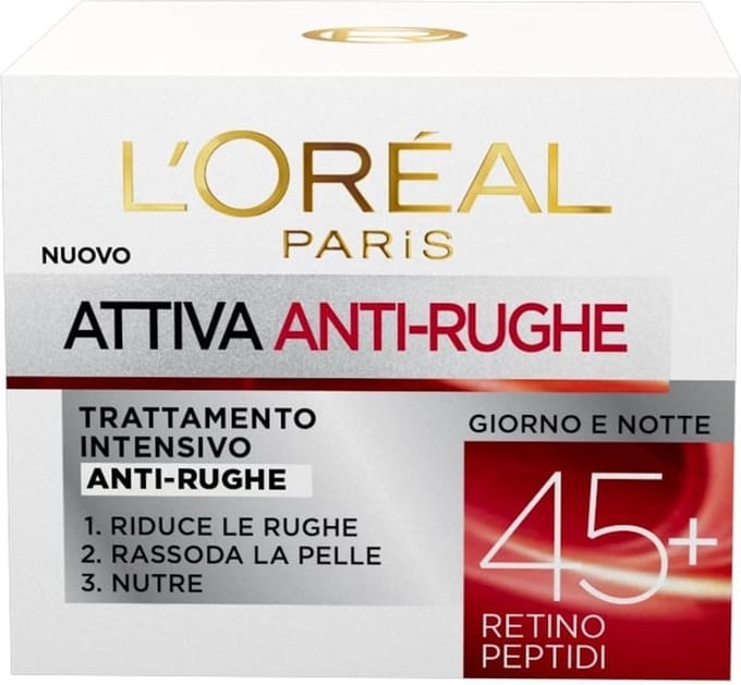 L'Oreal Paris, Rimpel Expert 45+, Hydraterend, Dag & Nacht, Crème, Voor Gezicht, 50 ml