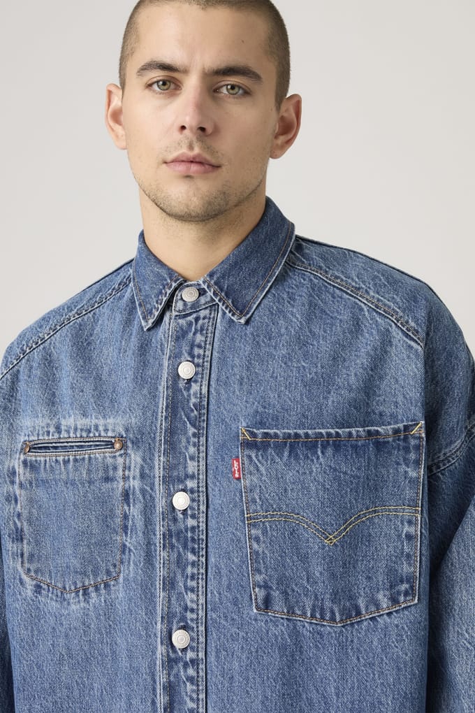 Levi's Twist Shacket Blue Taglia: M | Camicie Casual Outlet | Uomo | Blu