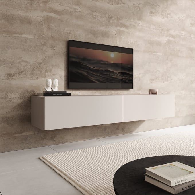 Meubella - TV-Meubel Palm - Beige - 180 cm