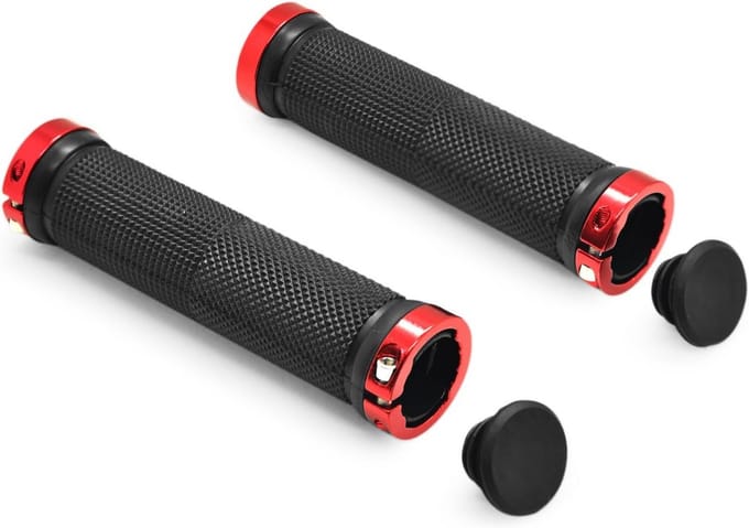 Fiets Handvatten - Stuur Handgrepen - Comfortabel Fietsen - Antislip Rubber - 13 cm Lengte - Rood